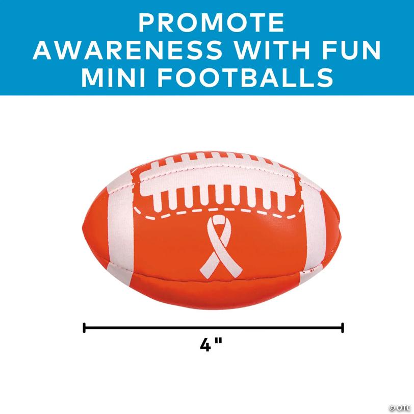 4" Mini Red Awareness Ribbon Foam Footballs - 12 Pc.
