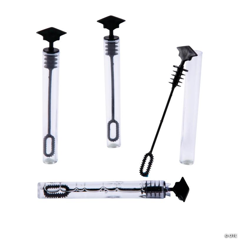 4" Mini Graduation Clear Plastic Bubble Tubes - 24 Pc.