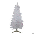 4' Pre-lit White Iridescent Pine Artificial Christmas Tree - Purple Lights