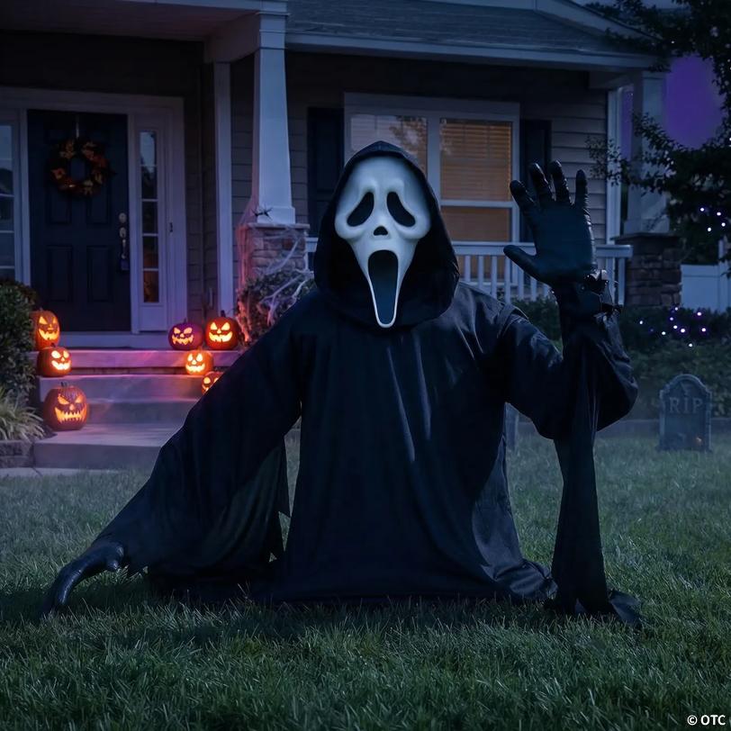 4 ft Ghost Face Waving Grave Breaker™ Halloween Decoration