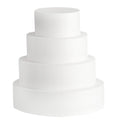 Round 4 Layer Styrofoam Set: 6" x 8" x 10" x 12" - 3" tall Cake Form Dummy