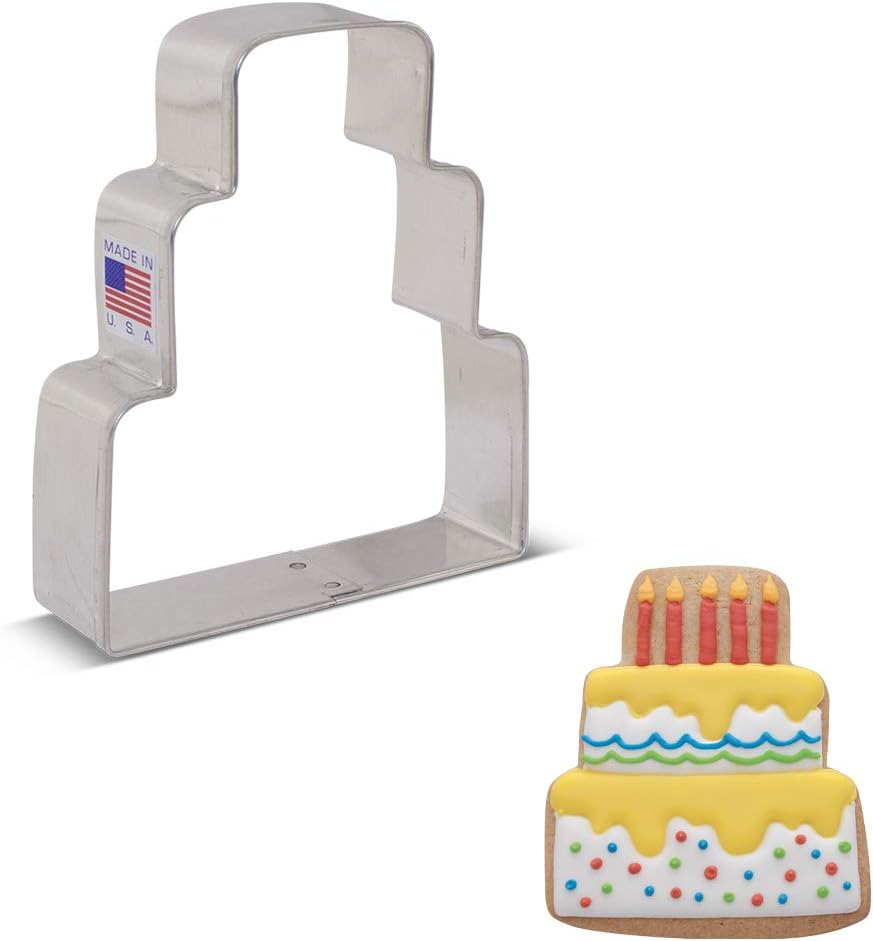 Ann Clark Tiered Wedding Cake Cookie Cutter, 3.75"