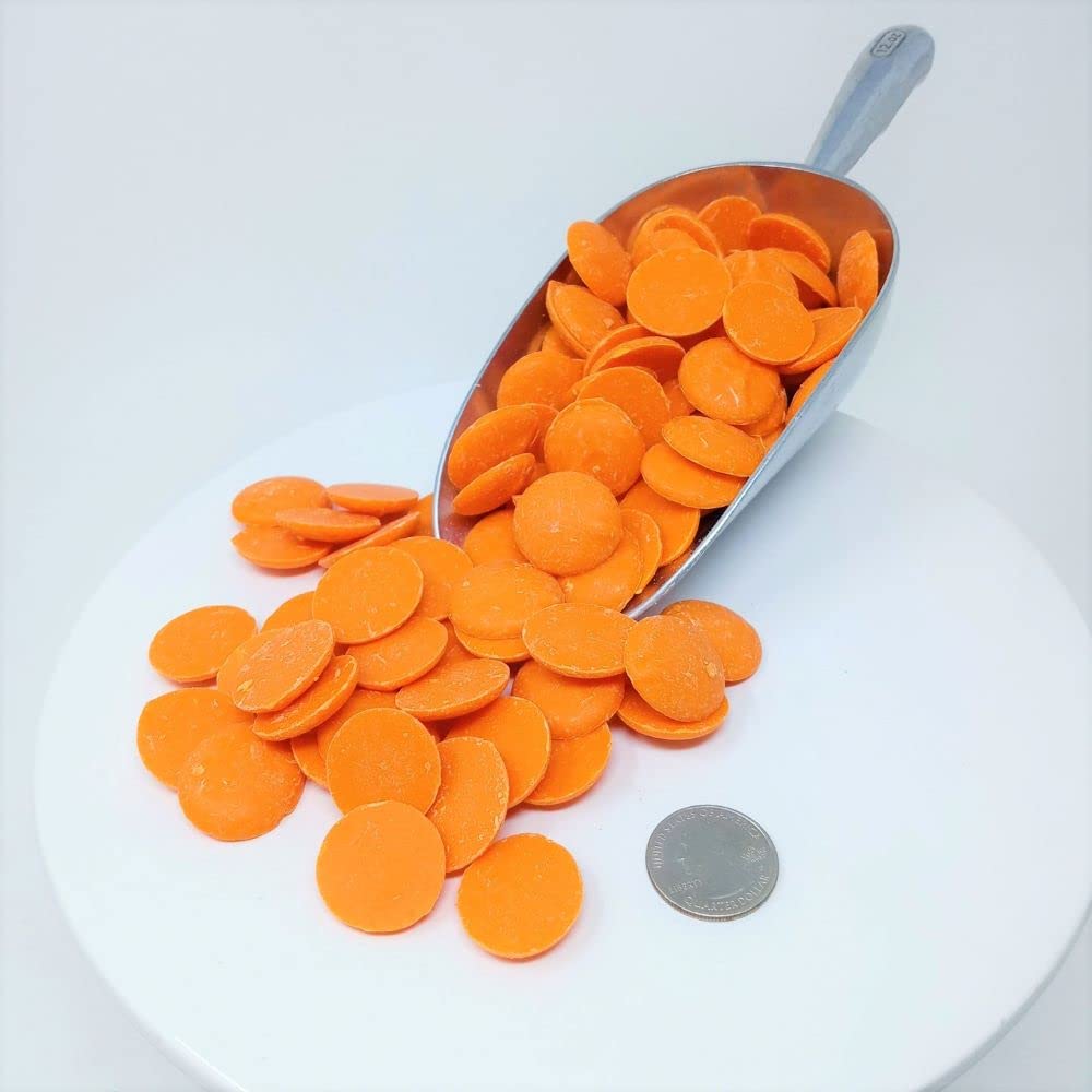 Merckens Orange Chocolate Confectionery Wafers – 5 lb