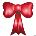 54" Airblown® Inflatable Hanging Red Sequin Christmas Bow Outdoor Decoration