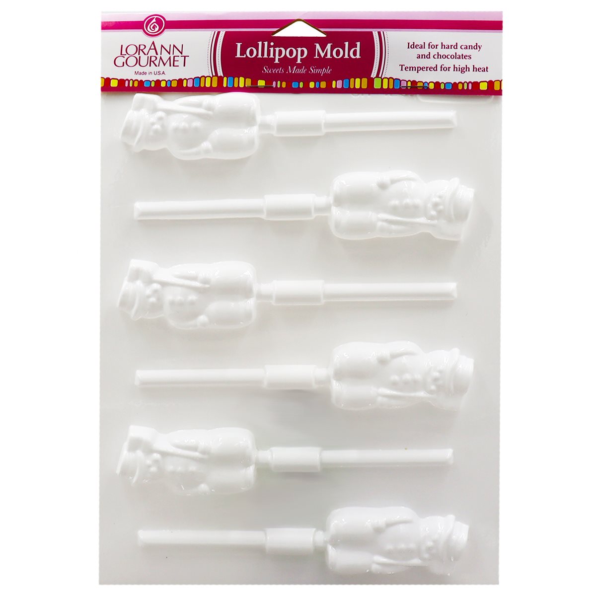 LorAnn Snowman Lollipop Sheet Mold