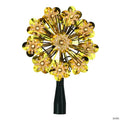 5.5" Gold Snowflake Starburst Christmas Tree Topper - Clear Lights