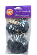 Wilton Skulls and Scrolls Halloween Cupcake Party Pack – 48 Piece
