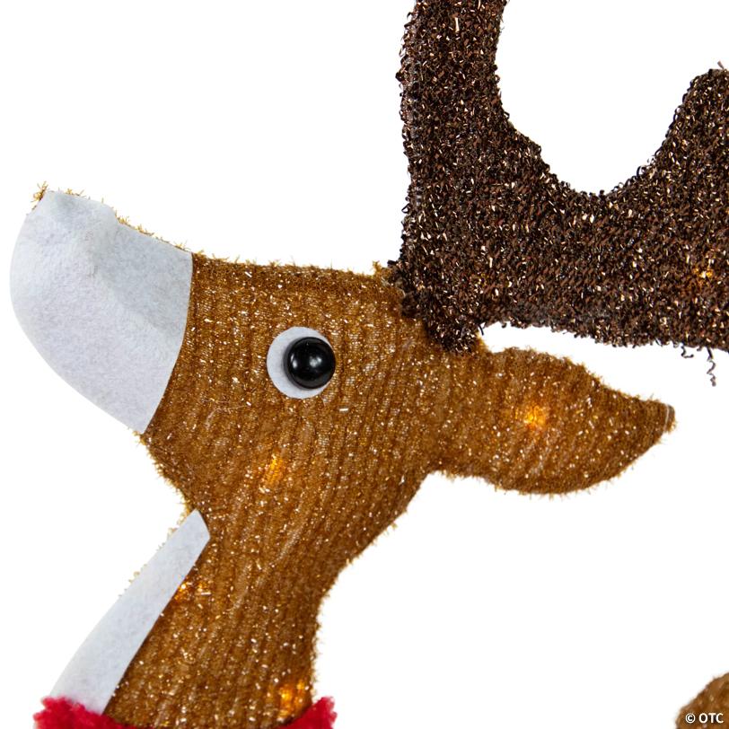 59" Lighted Reindeer with Sleigh Christmas Decoration