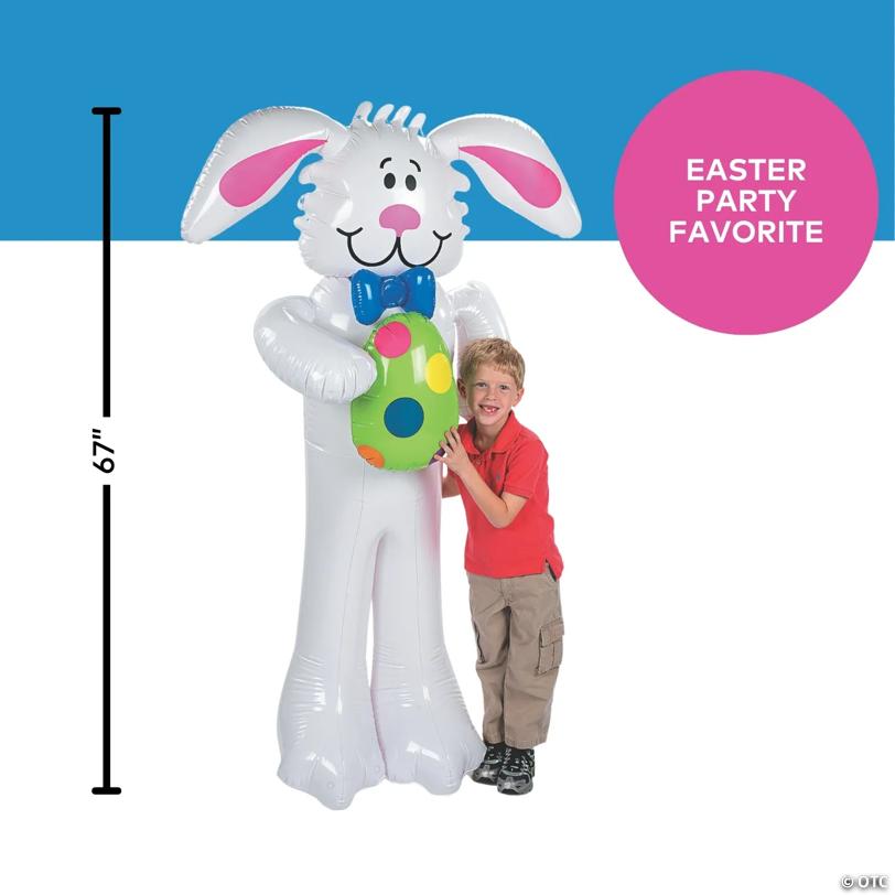 5 1/2 ft. Jumbo Inflatable White Easter Bunny Decoration