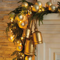 5" – 8" Gold Hanging Christmas Bell Decorations – 3 Pc.