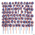 5" Bulk 144 Pc. Patriotic Red, White & Blue Plastic Pinwheels