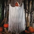 5 Ft. 6" Hanging Animated White Robe Pumpkin Man Halloween Decoration
