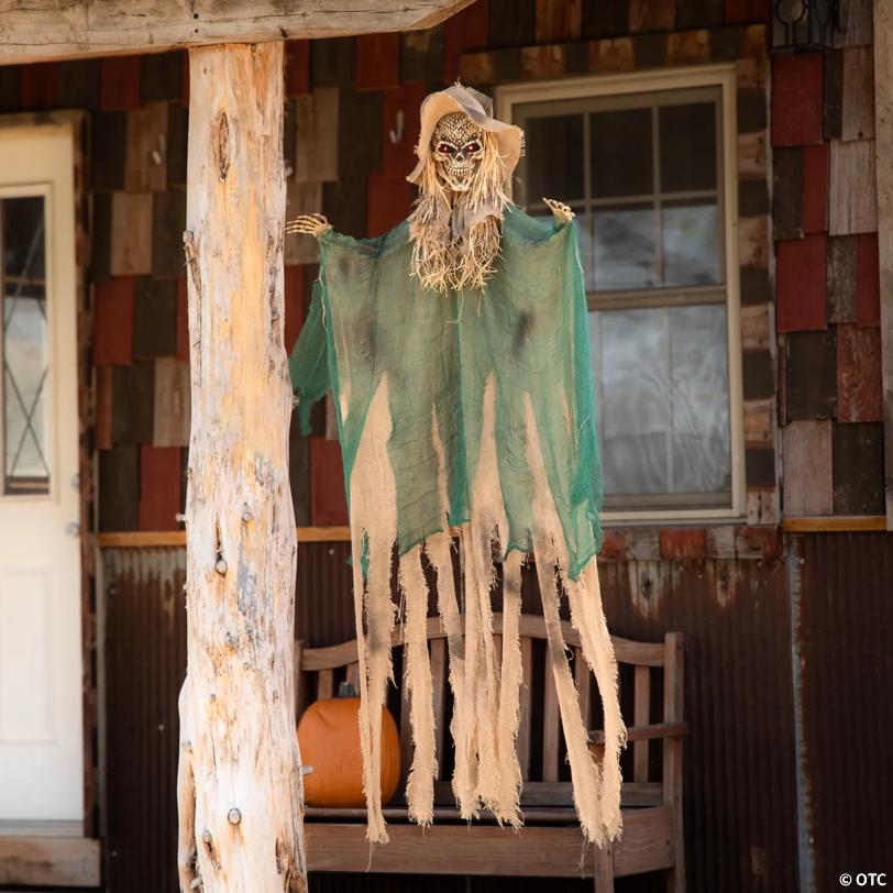 5 Ft. 6" Hanging Skeleton Witch Animated Prop Halloween Decoration