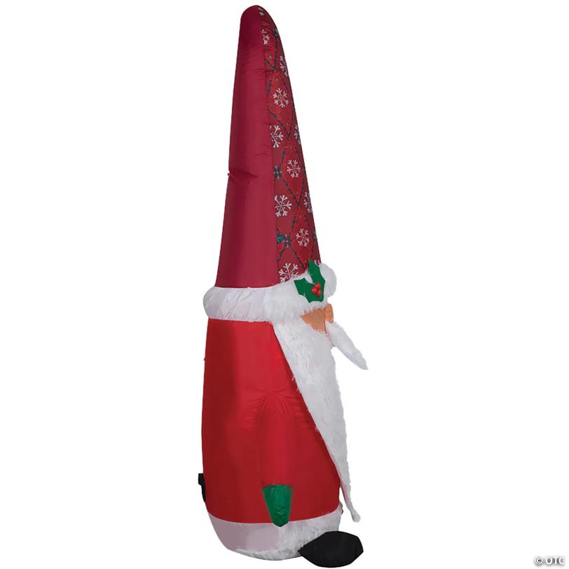 5 Ft. Airblown Inflatable Mixed Media Christmas Tomten with LED Lights Yard Decoration