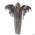 5 Ft. Animated Hanging Jack-O'-Lantern Skeleton Scarecrow with Wings Halloween Decoration