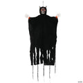 5 Ft. Hanging Light-Up Evil Skeleton with Horns Halloween Decoration