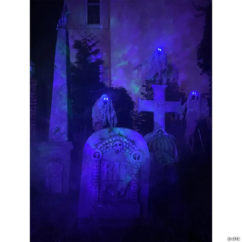 5 Ft. Light-Up Hanging Spooky Ghost Posable Halloween Decoration