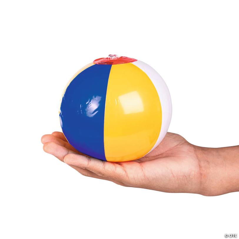 5" Mini Inflatable Multi-Colored Classic Beach Balls - 12 Pc.