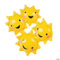5" Mini Inflatable You Are My Sunshine Sun Shape Beach Balls - 12 Pc.