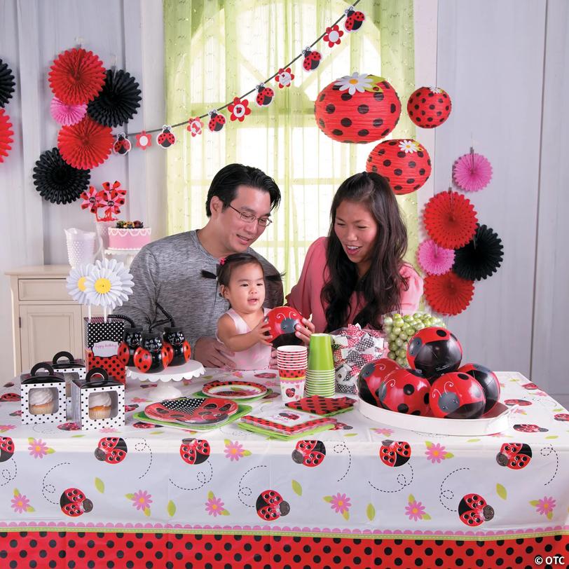 5" Mini Ladybug-Style Inflatable Vinyl Beach Balls - 12 Pc.