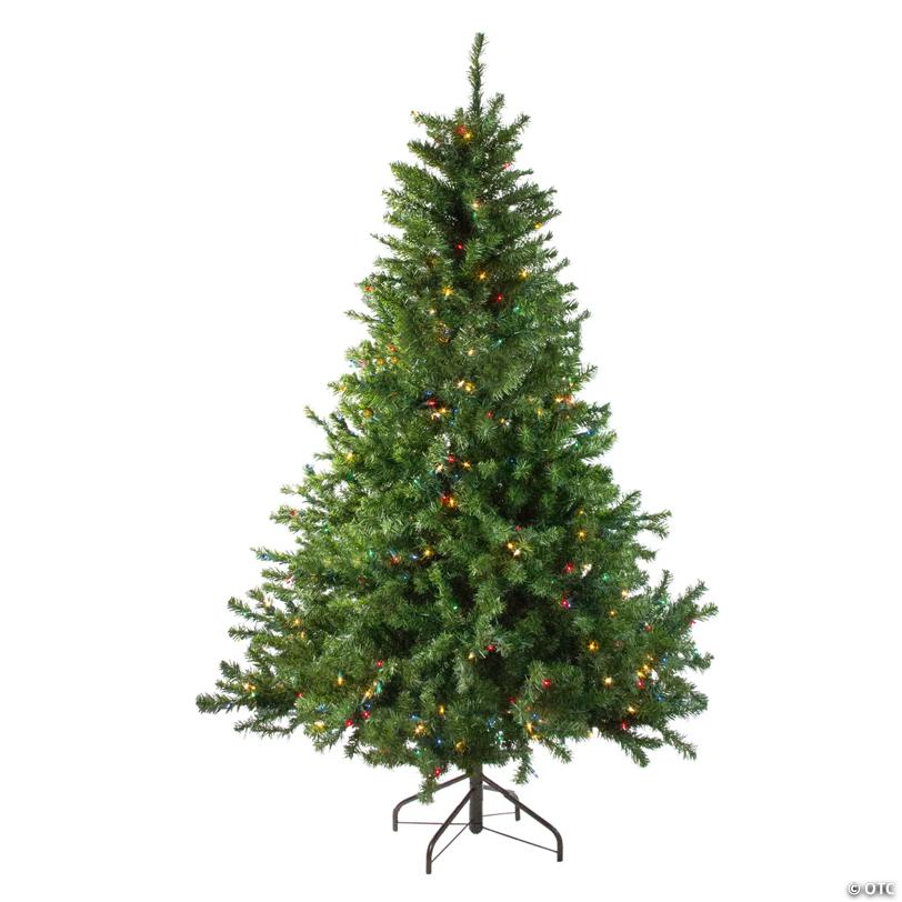 5' Pre-Lit Medium Canadian Pine Artificial Christmas Tree - Multicolor Lights
