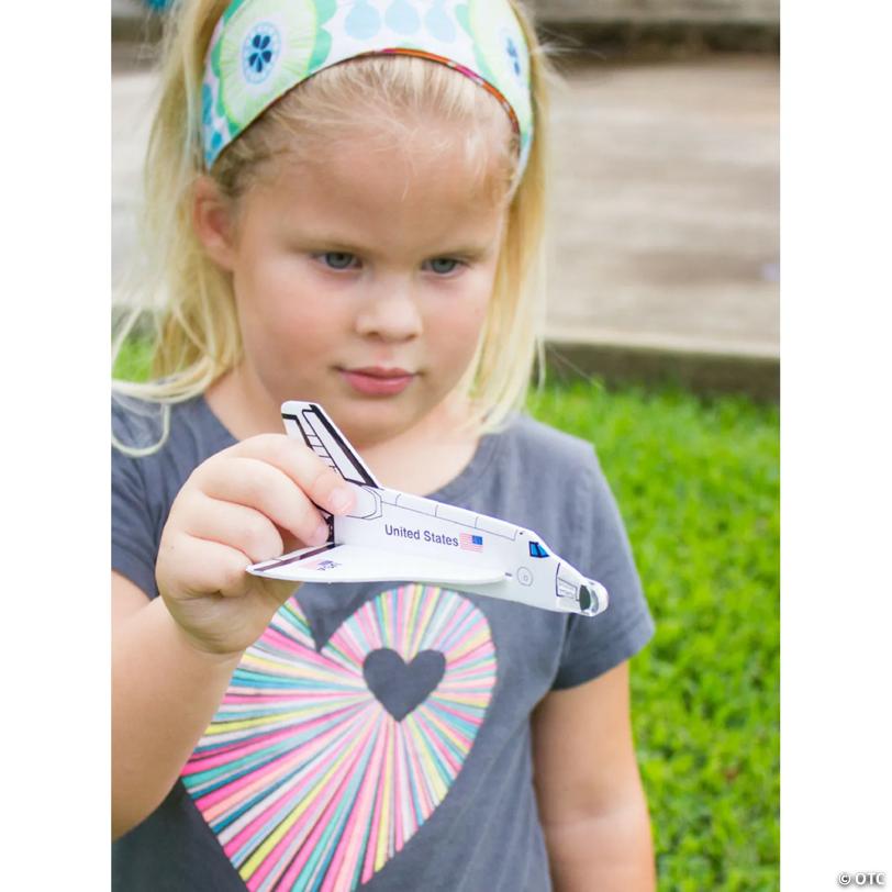5" USA Space Shuttle Foam Gliders with Weighted Nose - 12 Pc.