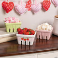 5" x 3 3/4" Love in Bloom Nested Ceramic Berry Basket Set – 3 Pc.