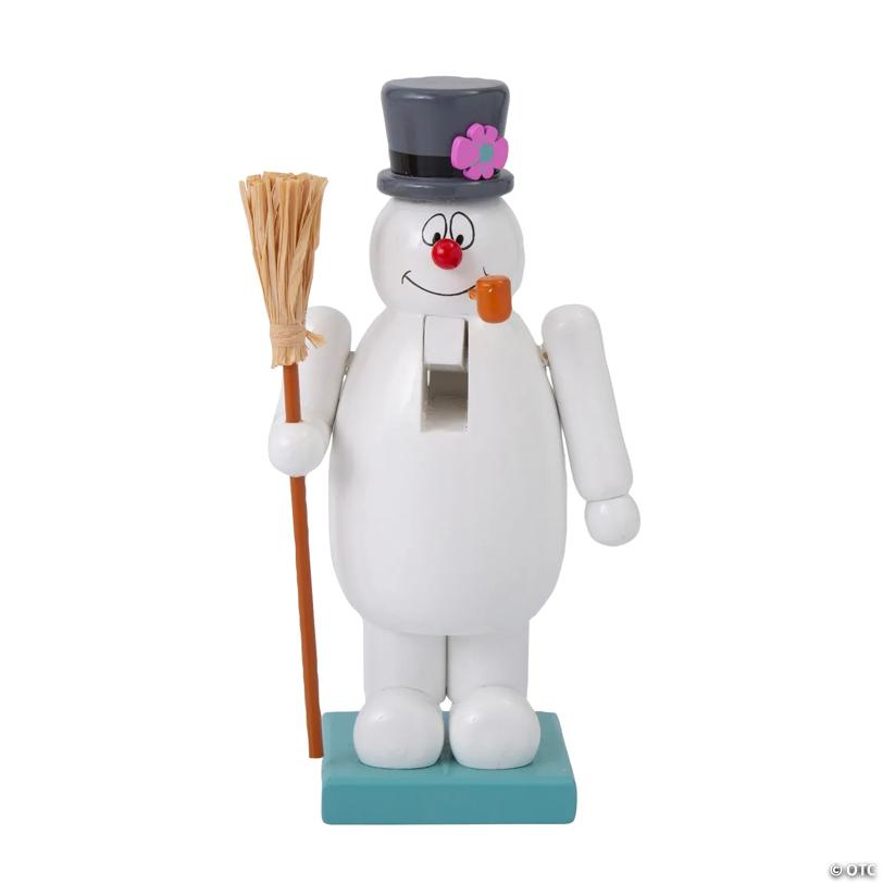 5" x 9 1/4" White Frosty the Snowman™ Shaped Wooden Nutcracker