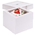 8" x 8" x 8" White Tall Layer Cake Bakery Boxes with Window Pastry Boxes