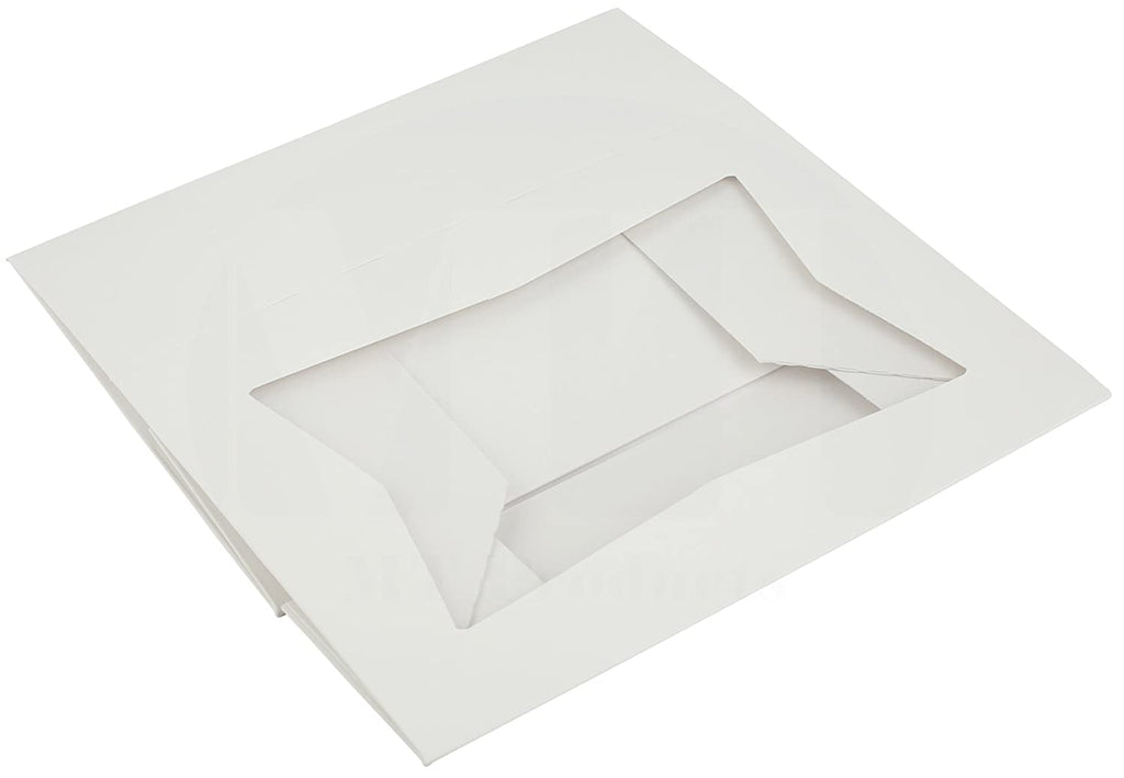 8" x 5 3/4" x 2 1/2" H White Bakery Treat Boxes with Window Pastry Boxes for Cakes, Cookies and Desserts