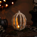 6.25" LED Lighted Skeleton Pumpkin Halloween Decoration - Battery Operated