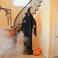 63" x 93" Standing Witch with Red Apple Halloween Decoration
