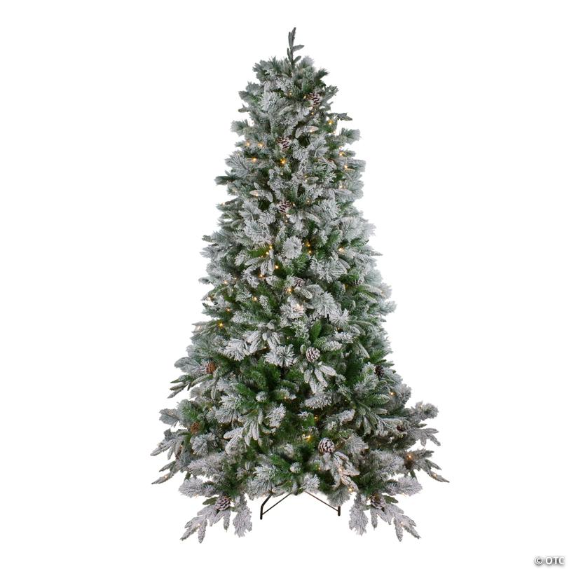 6.5' Pre-Lit LED Full Mixed Rosemary Emerald Angel Pine Artificial Christmas Tree - Clear Lights