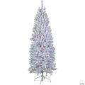 6.5' Pre-Lit Slim Geneva White Spruce Artificial Christmas Tree  Pink Lights