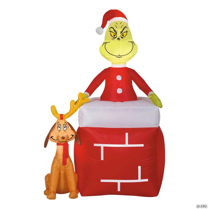 66" Medium Blow Up Inflatable Dr. Seuss™ The Grinch & Max