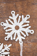 7.75” Holiday Metal Snowflake Ornament