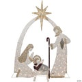 6.75' LED Lighted Holy Family Nativity Scene Outdoor Christmas Decoration