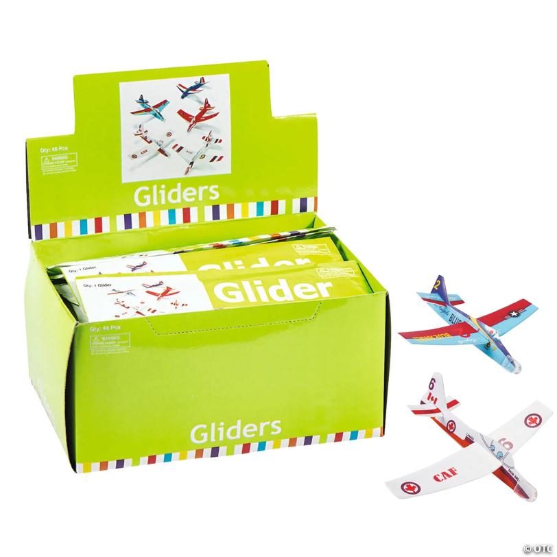 6 3/4" x 7" Bulk 48 Pc. Airplanes from Around the World Foam Gliders