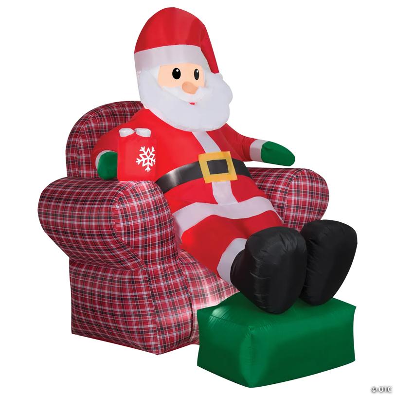 6' Airblown® Santa in Recliner Scene Inflatable Christmas Outdoor Yard Decor