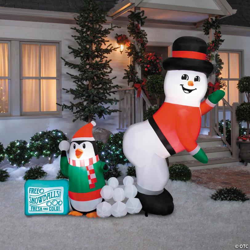 6 Ft. 3" Airblown® Inflatable Animated Where Snowballs Come From Holiday Outdoor Yard Decoration