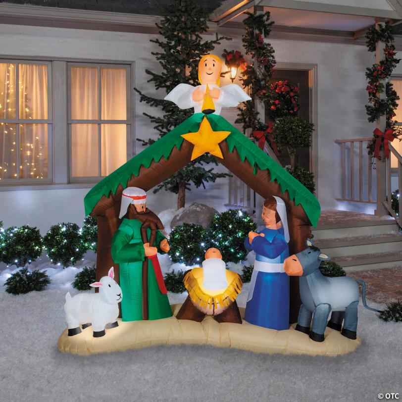 6 Ft. 7" Airblown® Inflatable Light-Up LED Nativity Scene Christmas Outdoor Yard Decoration