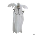6 Ft. Light-Up White Winged Skeleton Reaper In Chains Halloween Decorations
