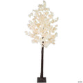 6' LED Lighted White Floral Artificial Tree - Warm White Lights