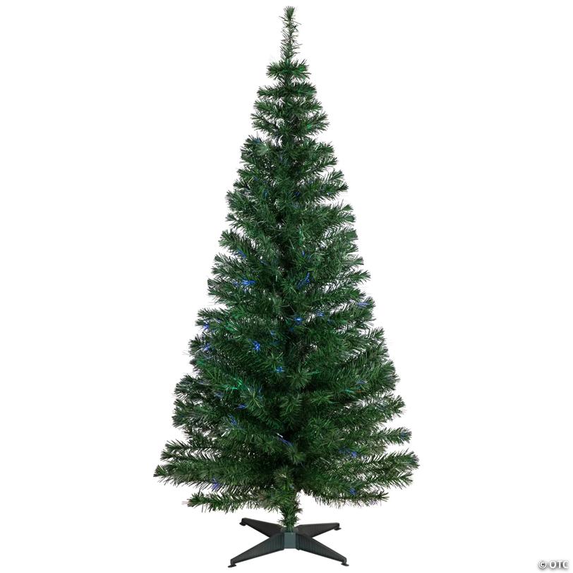 6' Multi-Color Fiber Optic Pine Christmas Tree