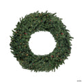 6' Pre-Lit Commercial Canadian Pine Artificial Christmas Wreath - Multi Lights