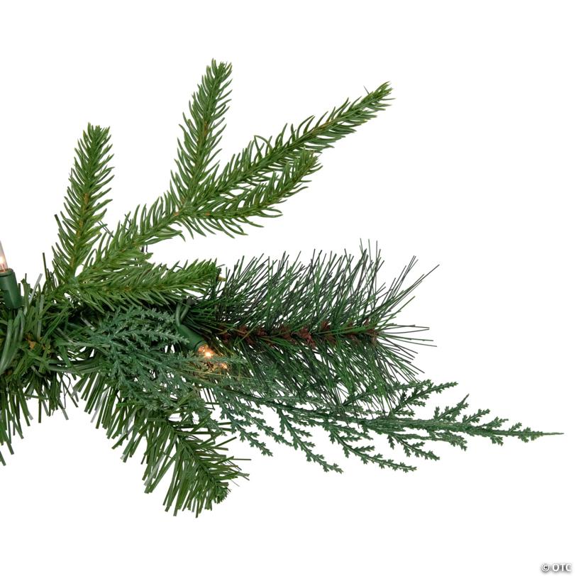 6' Proper 18" Pre-Lit MiPropered Pine Artificial Christmas Icicle Garland  Clear Lights