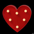 6" Red Heart LED Valentine's Day Marquee Wall Sign