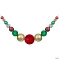 6' Shiny and Matte Traditional Colors Shatterproof Ball Christmas Swag