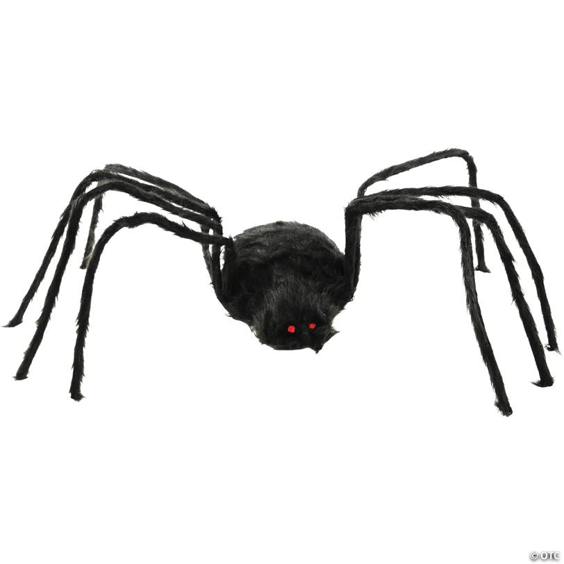 80" Black Furry Spider Decoration