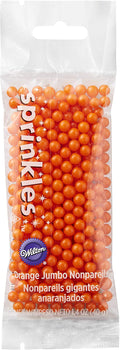 Wilton Orange Jumbo Nonpareils Sprinkles Pouch – 1.4 oz.